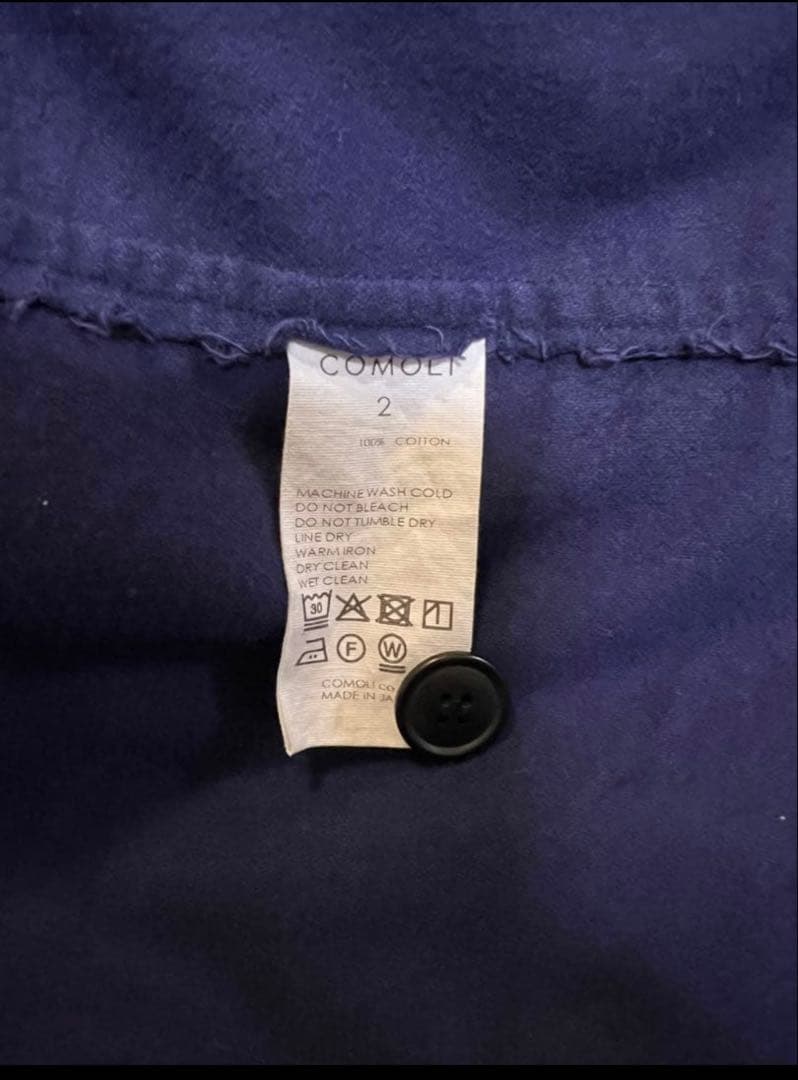 COMOLI 25AW コットンネル ジャケット ロイヤルブルー 2