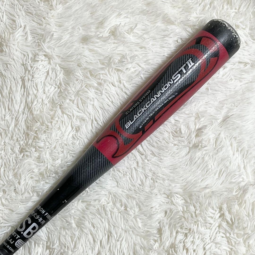 【良品】 BLACK CANNON STⅡ 78cm 軟式バット ZETT