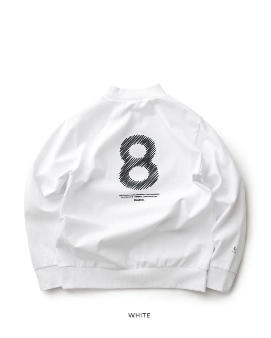 【新品タグ付】8YARDS ♪Drawing 8ホワイト トレーナー M