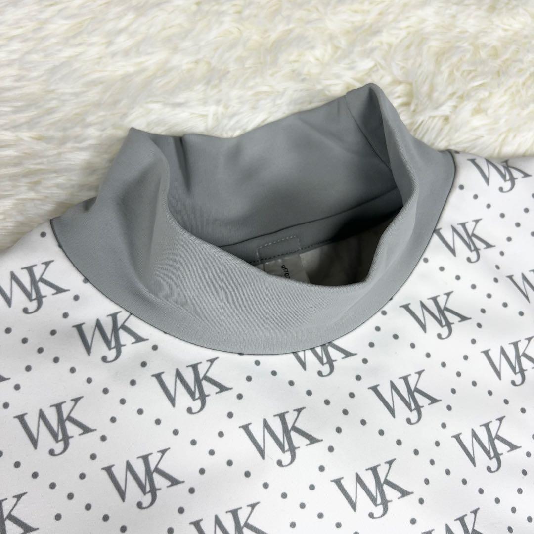 wjk wjkg ゴルフ カットソー モノグラム ハイネック モックネック