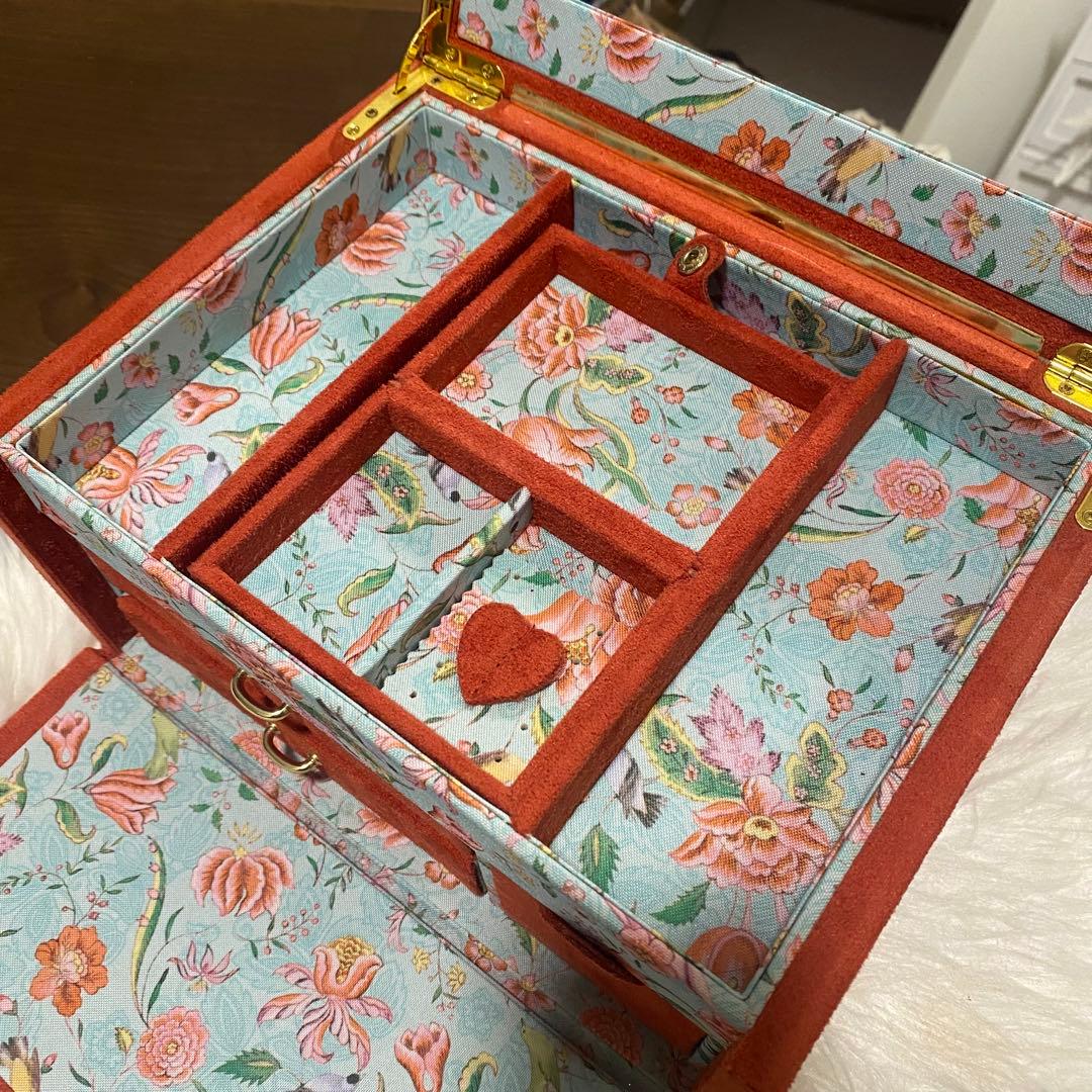 フランフラン 花柄アクセサリー ジュエリー ボックス レッド