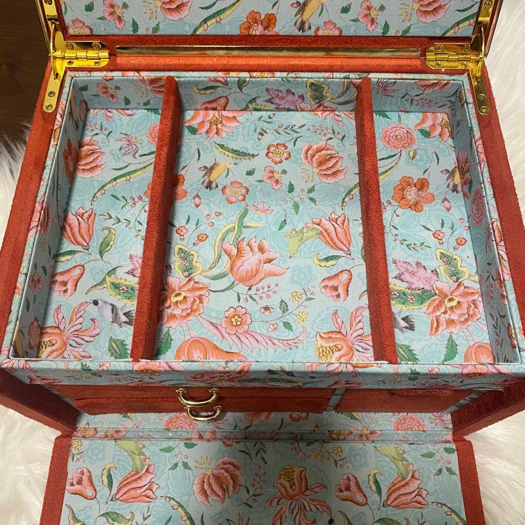 フランフラン 花柄アクセサリー ジュエリー ボックス レッド