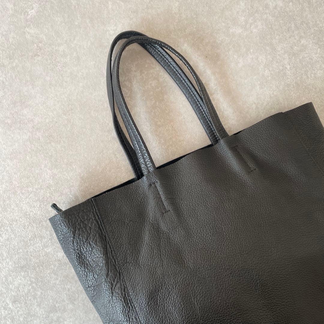 新品同様 BEAMS Light レザー トートバッグ ブラック