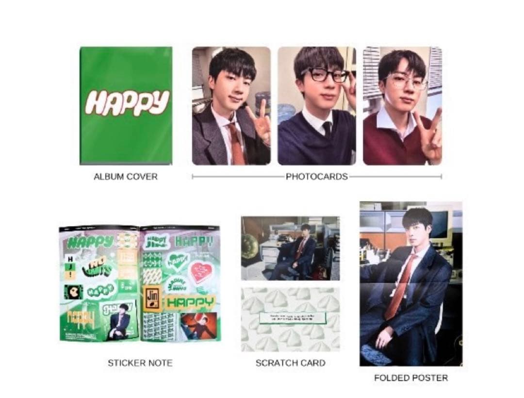 BTS JIN ジン HAPPY CD アルバム 3形態 5セット 15枚