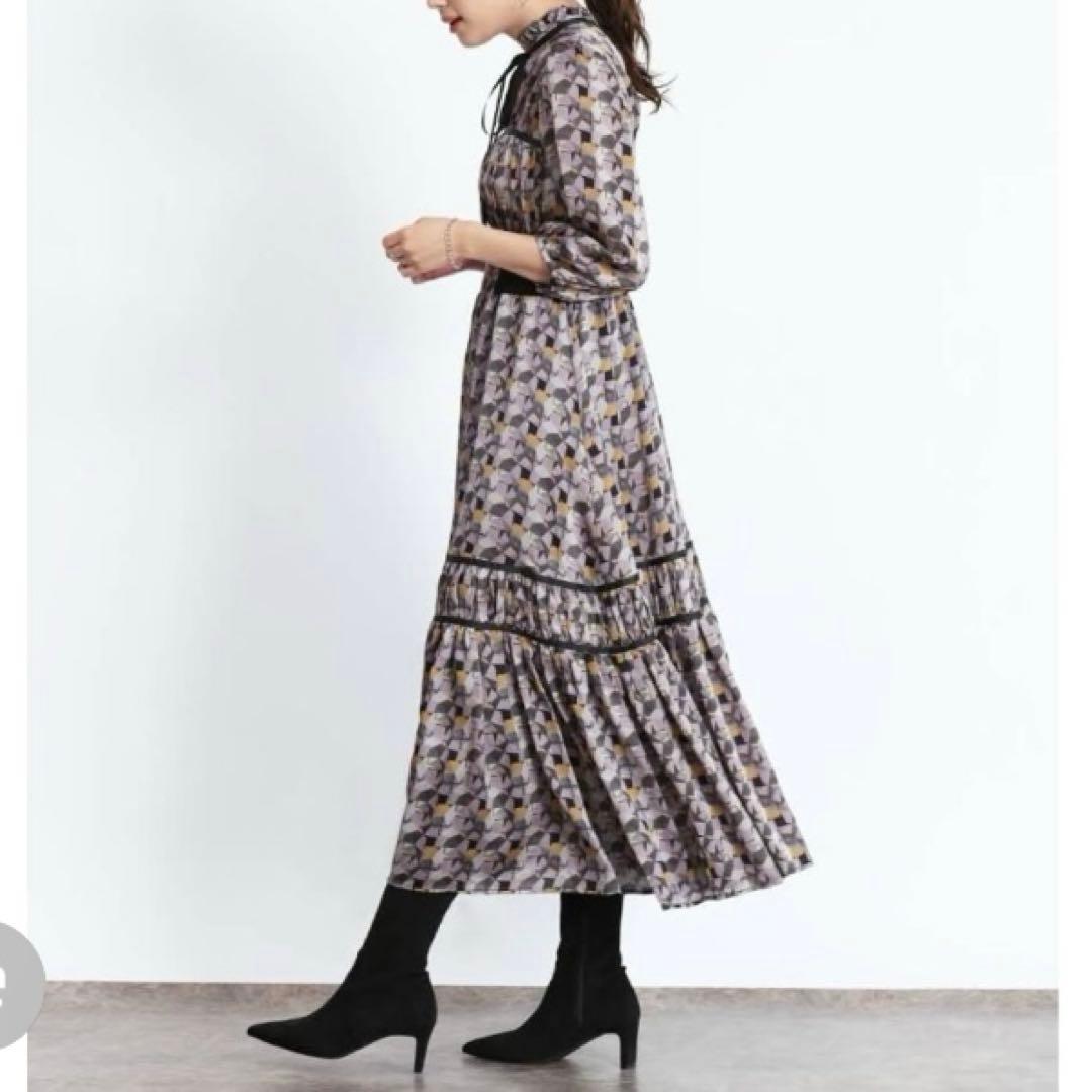 新品タグ付✨️フェンネル FENNEL レトロパターンフレアワンピース