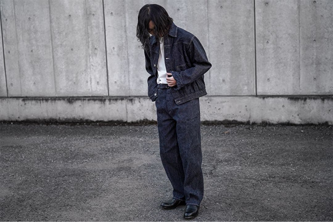 コモリ COMOLI デニム　ジャケット1stタイプ シンチバック　トラッカー