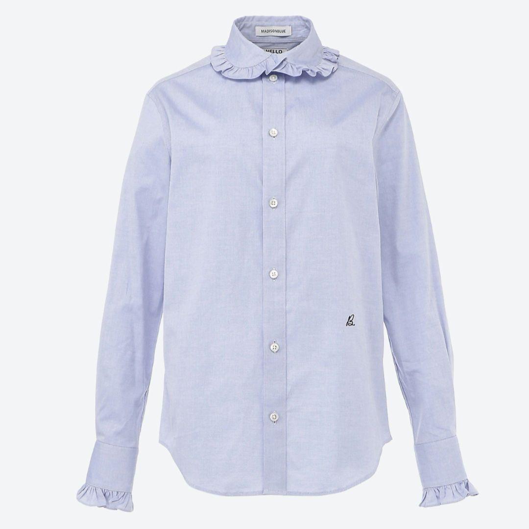 MADISON BLUE ラウンドカラーフリルシャツ