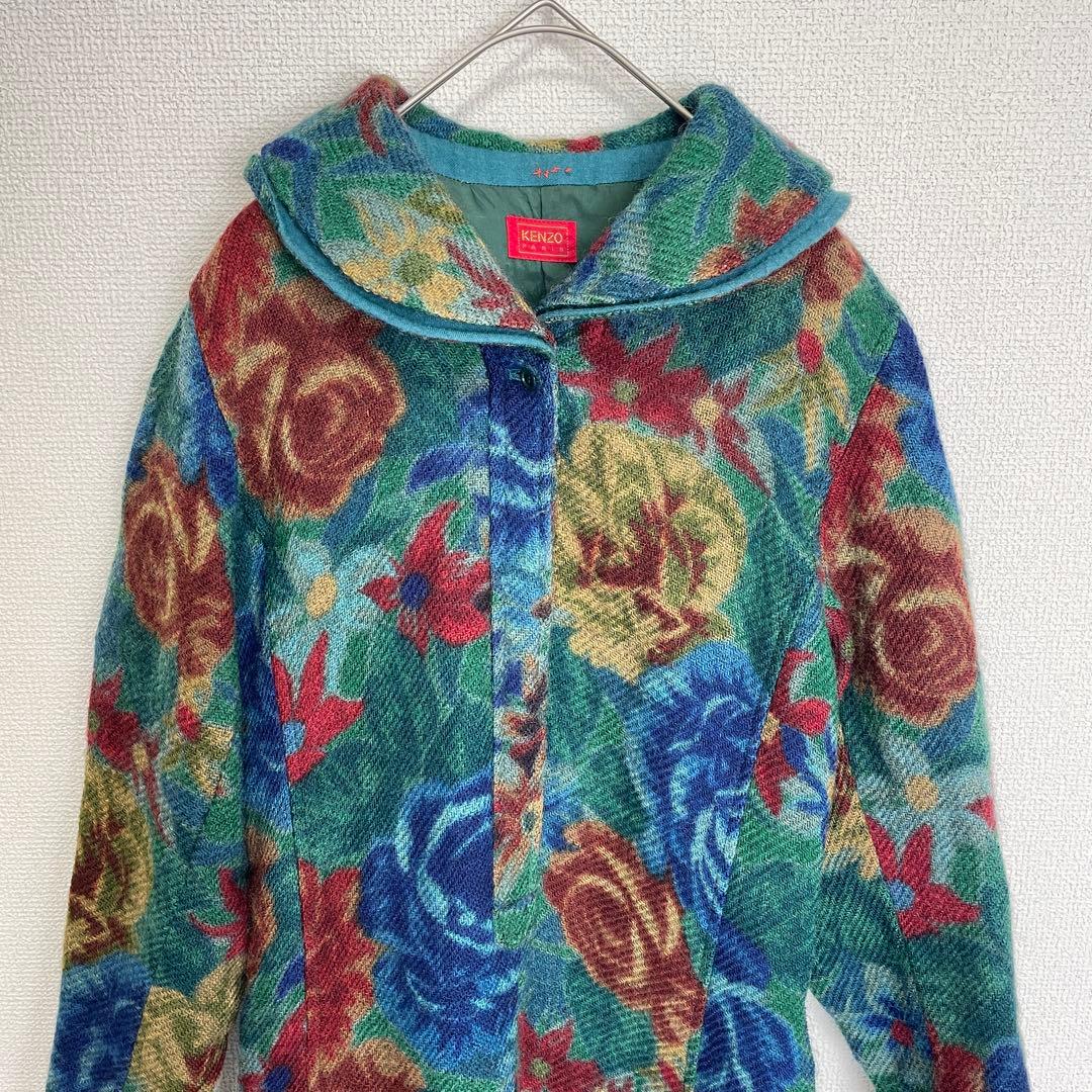 専用 KENZO PARIS エルカ期 80s フラワー柄 ロングワンピース M