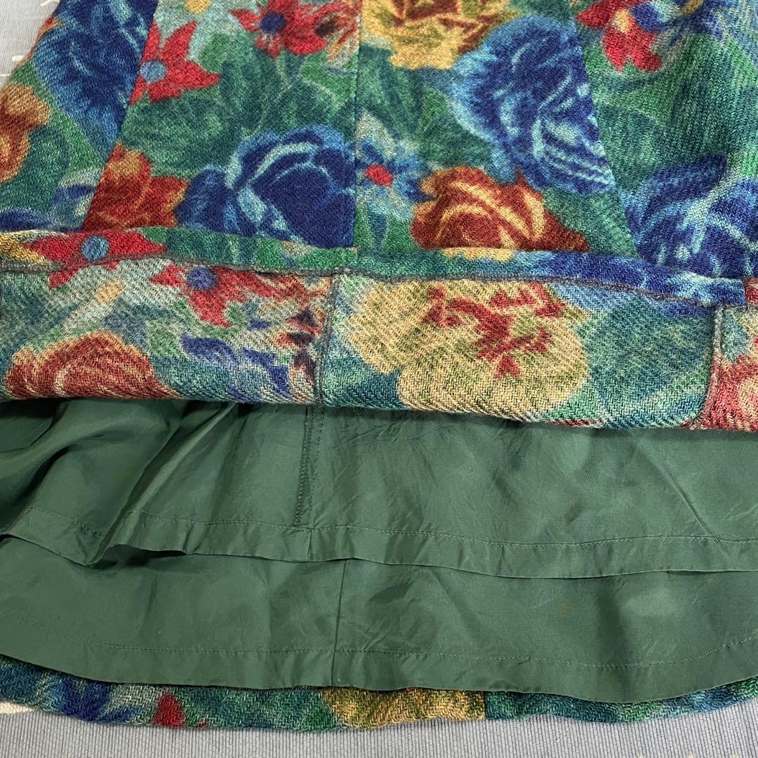 専用 KENZO PARIS エルカ期 80s フラワー柄 ロングワンピース M