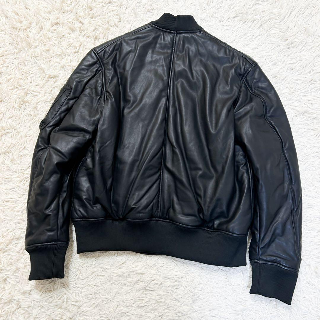 超美品✨ DIESEL BLACK GOLD ラムレザー MA-1 52