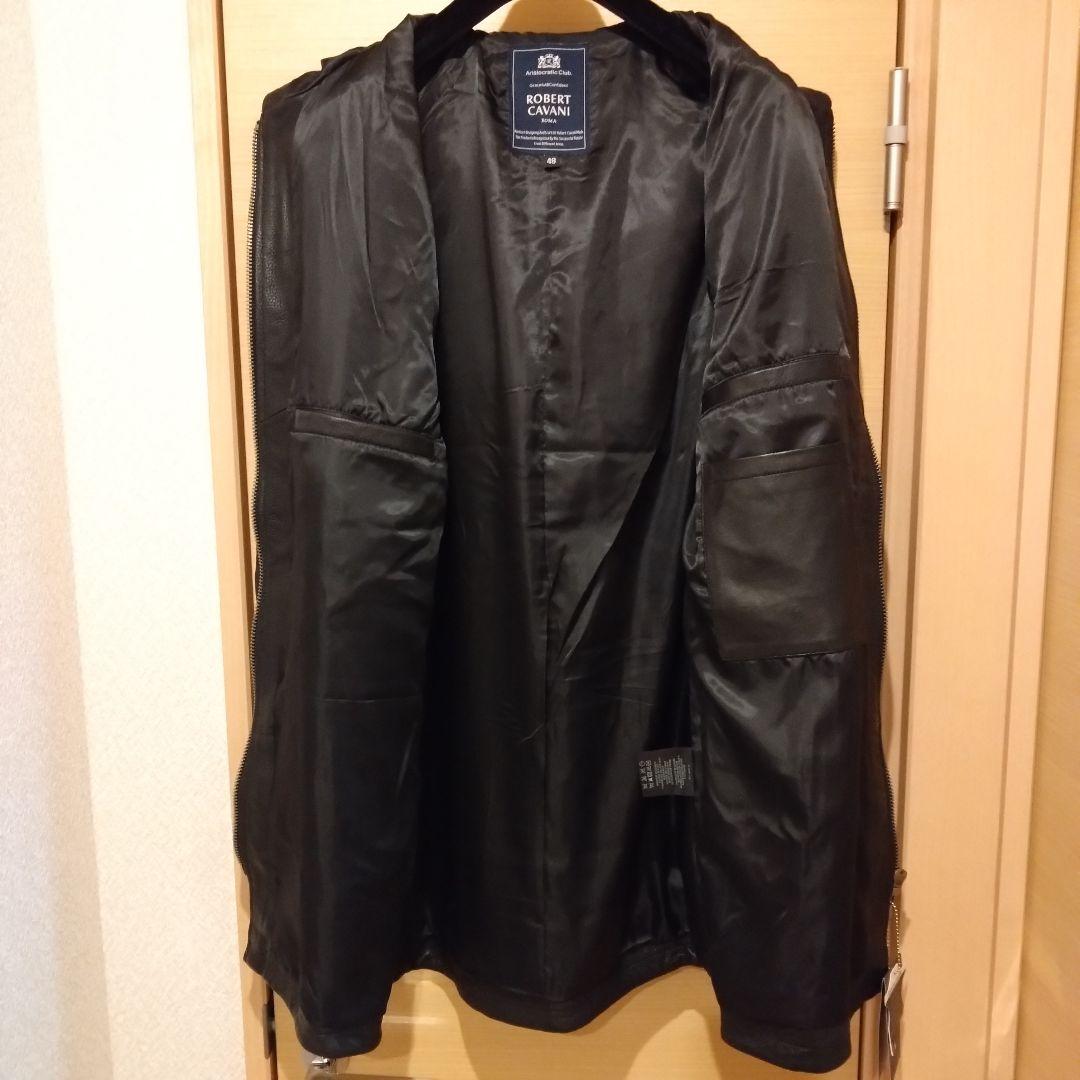 【極美品】ROBERT CAVANI ラムレザーフードコート ブルガリア製