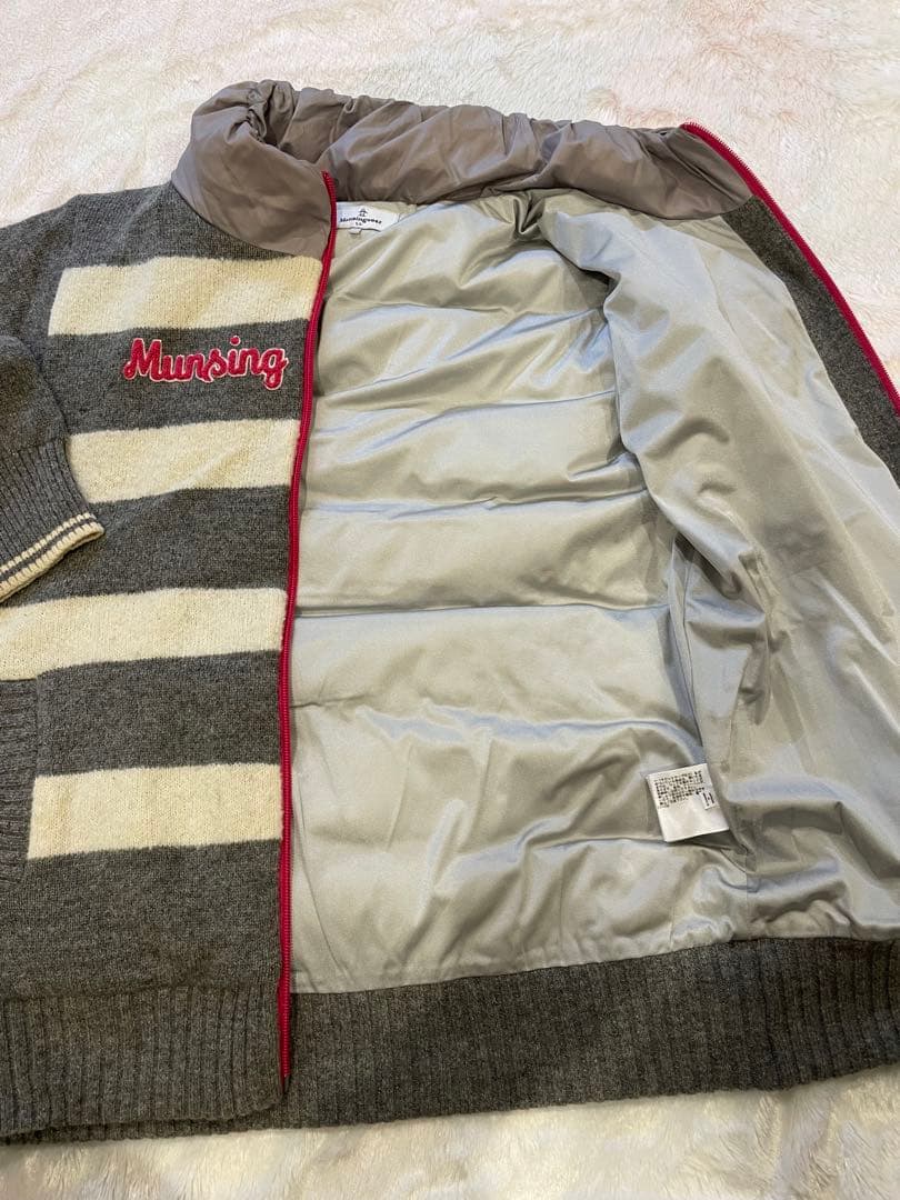 Munsingwear マンシングウェア ダウンニット　ダウンセーターフルジップ
