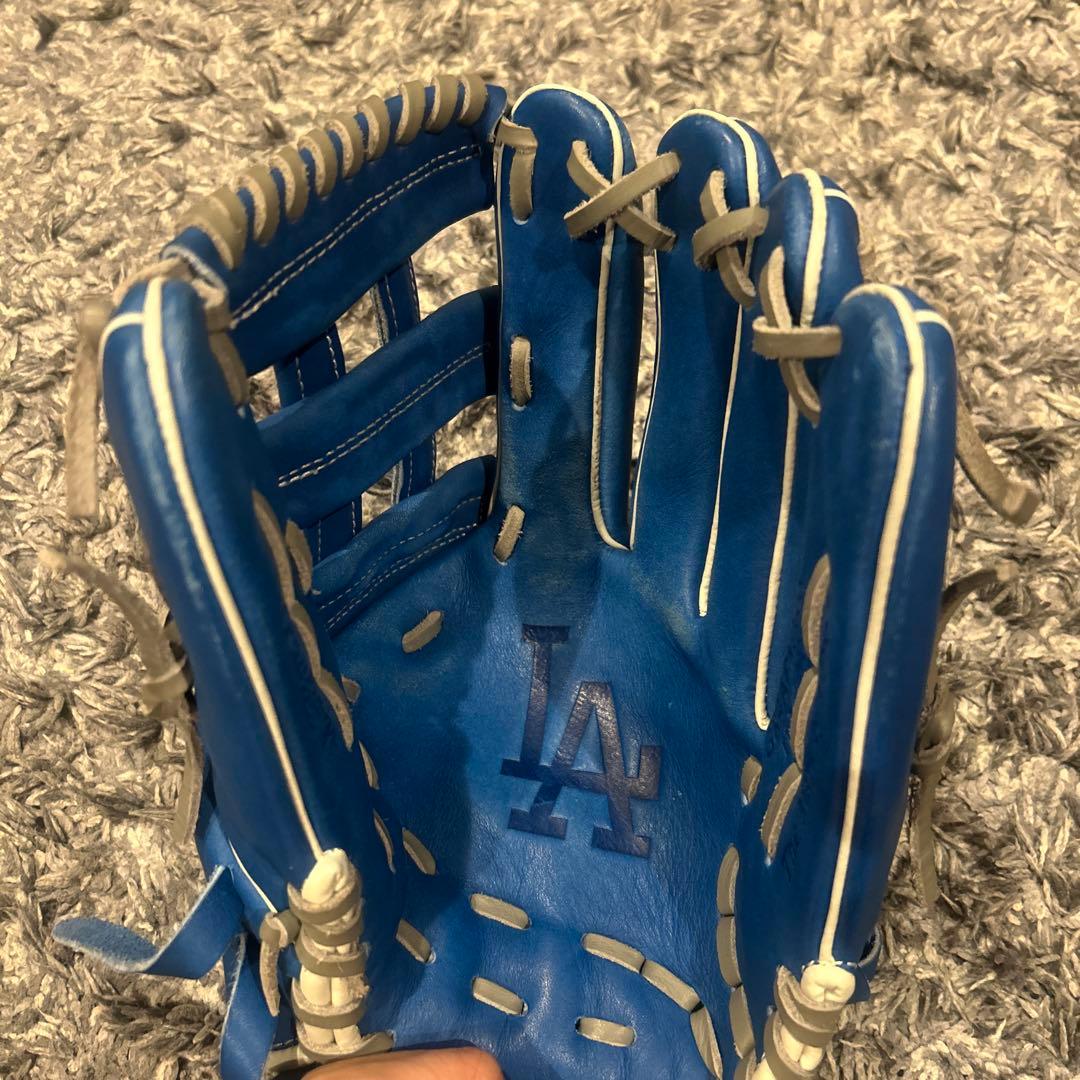 Rawlings 軟式グローブ 青 LAロゴ
