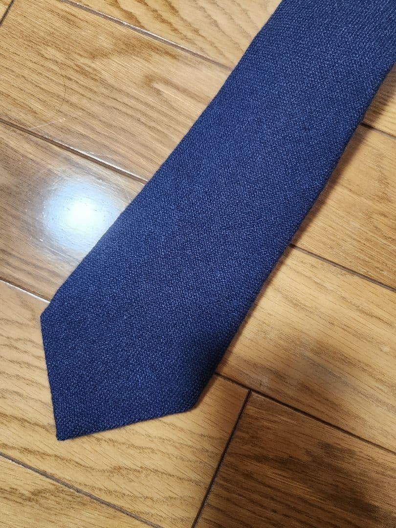 ジョンコンフォート　カシミヤ　ネクタイ　ネイビー　美品