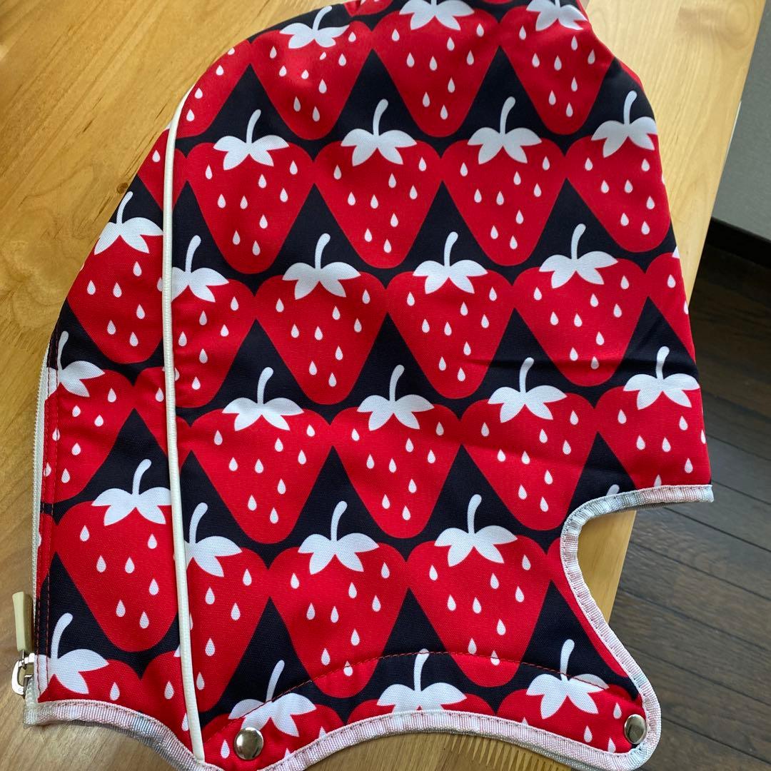 パーリーゲイツイチゴ柄♡キャディバッグ、ヘッドカバー4点