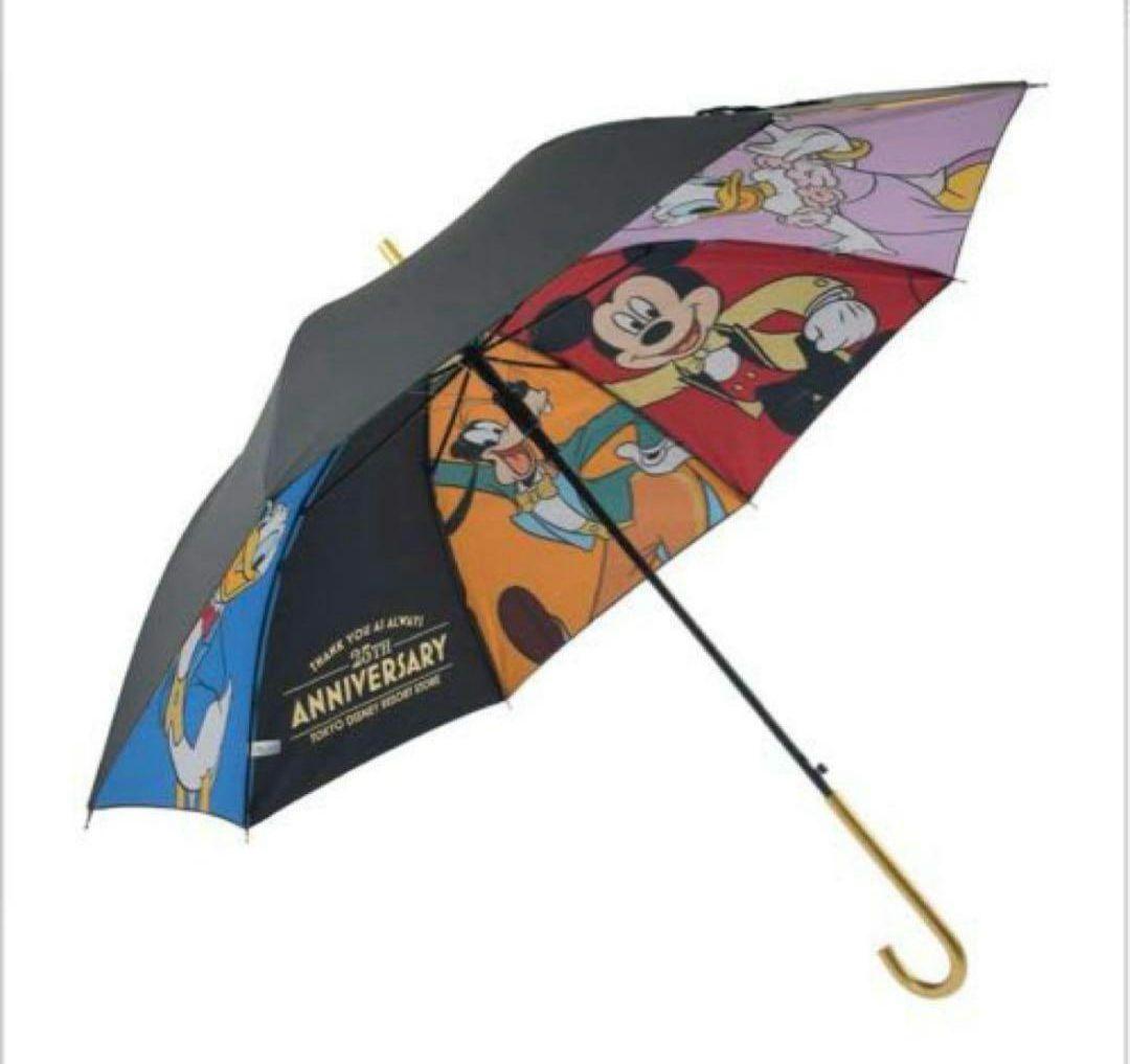 ディズニーストア　25周年　東京ディズニーリゾート店限定　ジャンプ傘　長傘タグ付