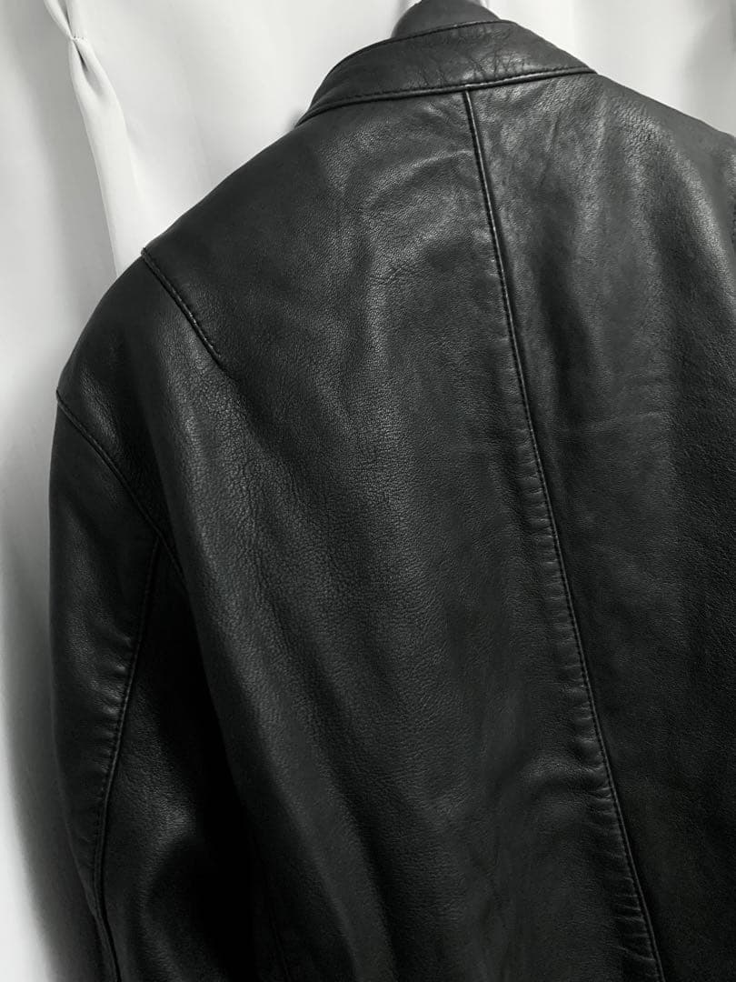 Lサイズ◎ BEAMS LIGHTS 羊革シープレザー シングルライダース 黒
