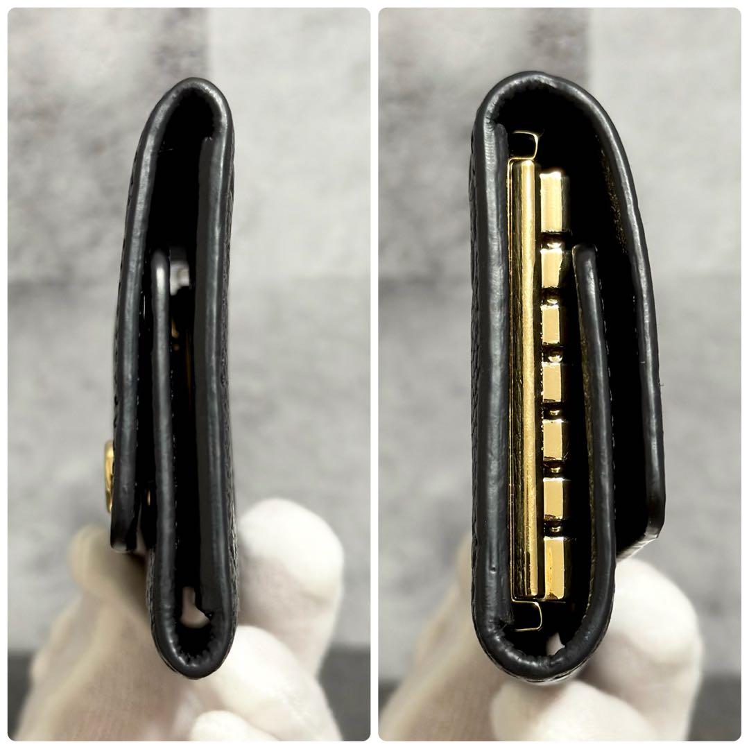 超極美品 IC搭載⭐️ルイヴィトン アンプラント ミュルティクレ6 キーケース 黒