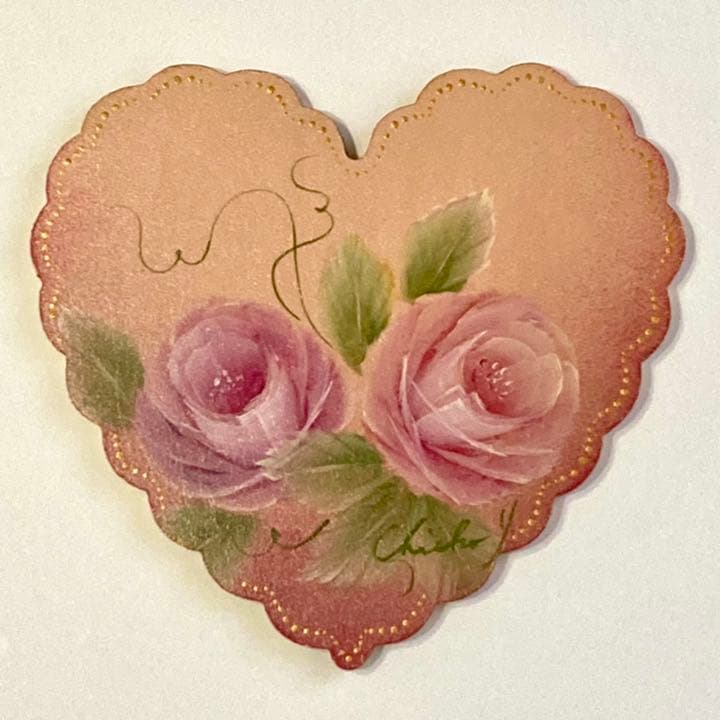 湯口千恵子　生作品　トールペイント