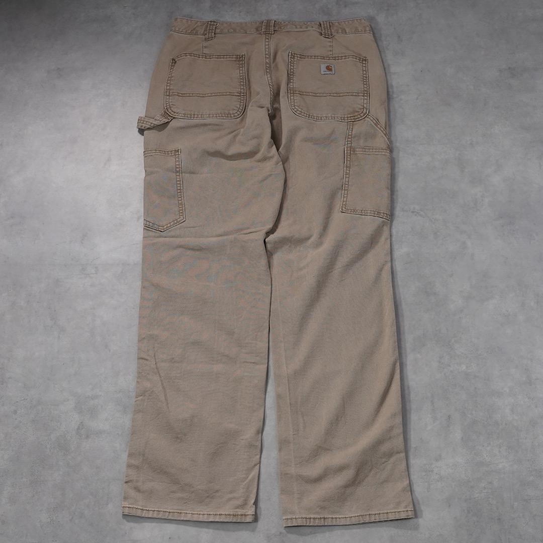 カーハート W32相当 ダックパンツ ペインター 古着 ベージュ 18869
