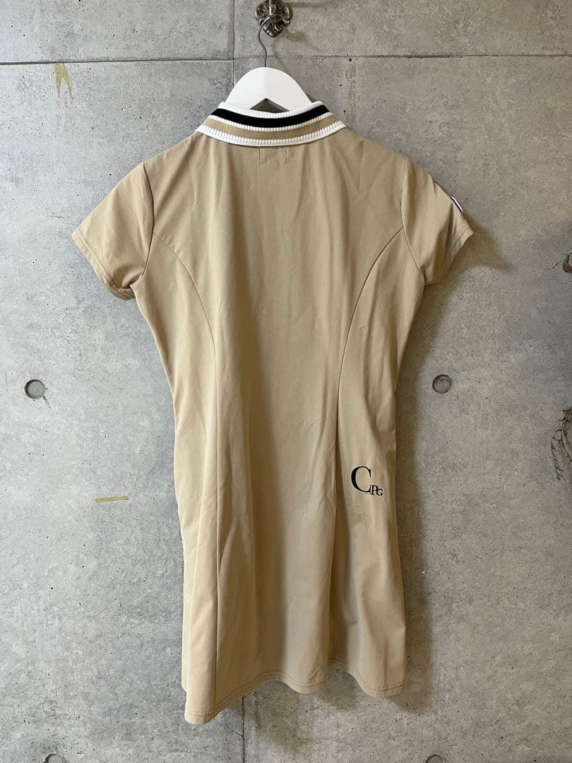 美品！CPG GOLF　23ss リブポロワンピース 吸水速乾