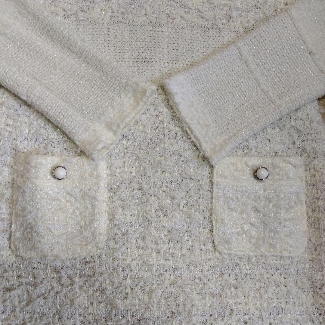 美品　TO BE CHIC　ツイード　ニット　ワンピース