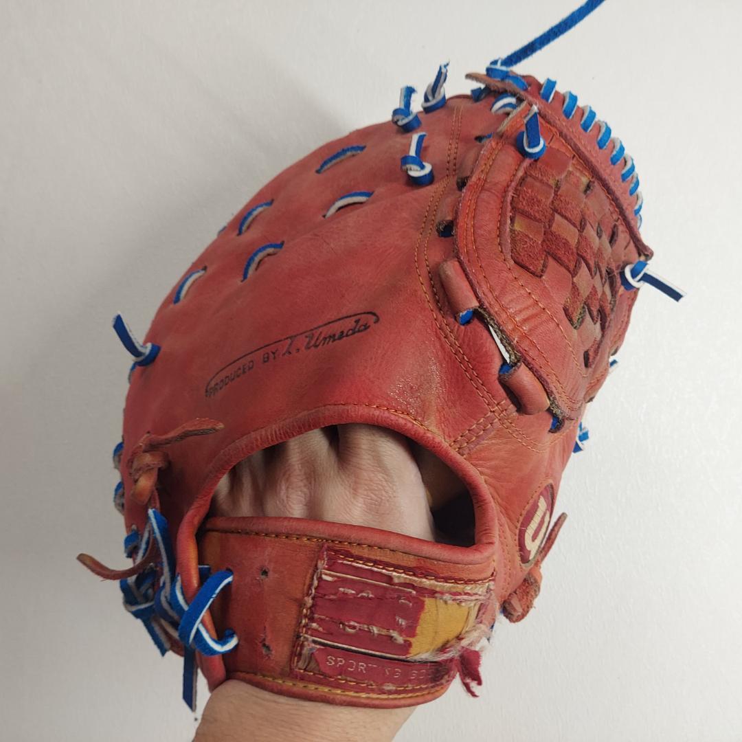 【超レア！ビンテージ再生品 色染め直し】大人用軟式ファーストミット 梅田スポーツ