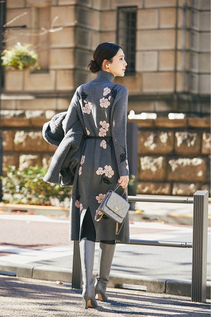 新品　SEVENTEN セブンテン　フクレジャガードニットワンピース