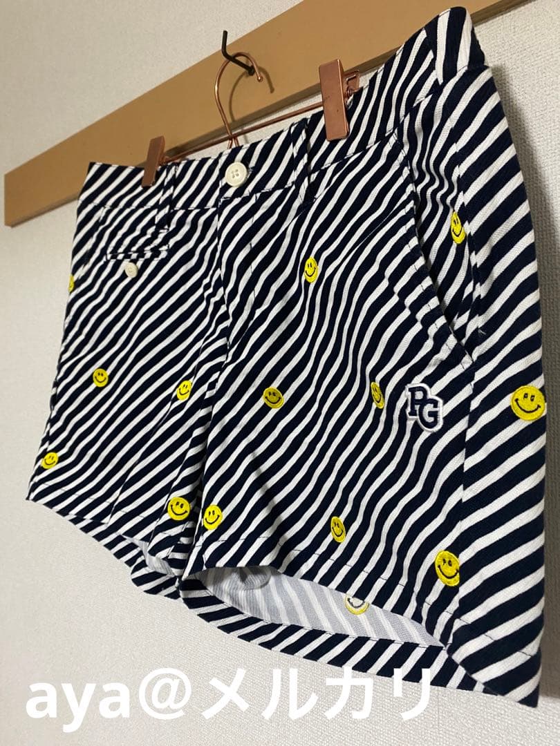 PEARLY GATES ボーダー ペイズリープリント　ショートパンツ