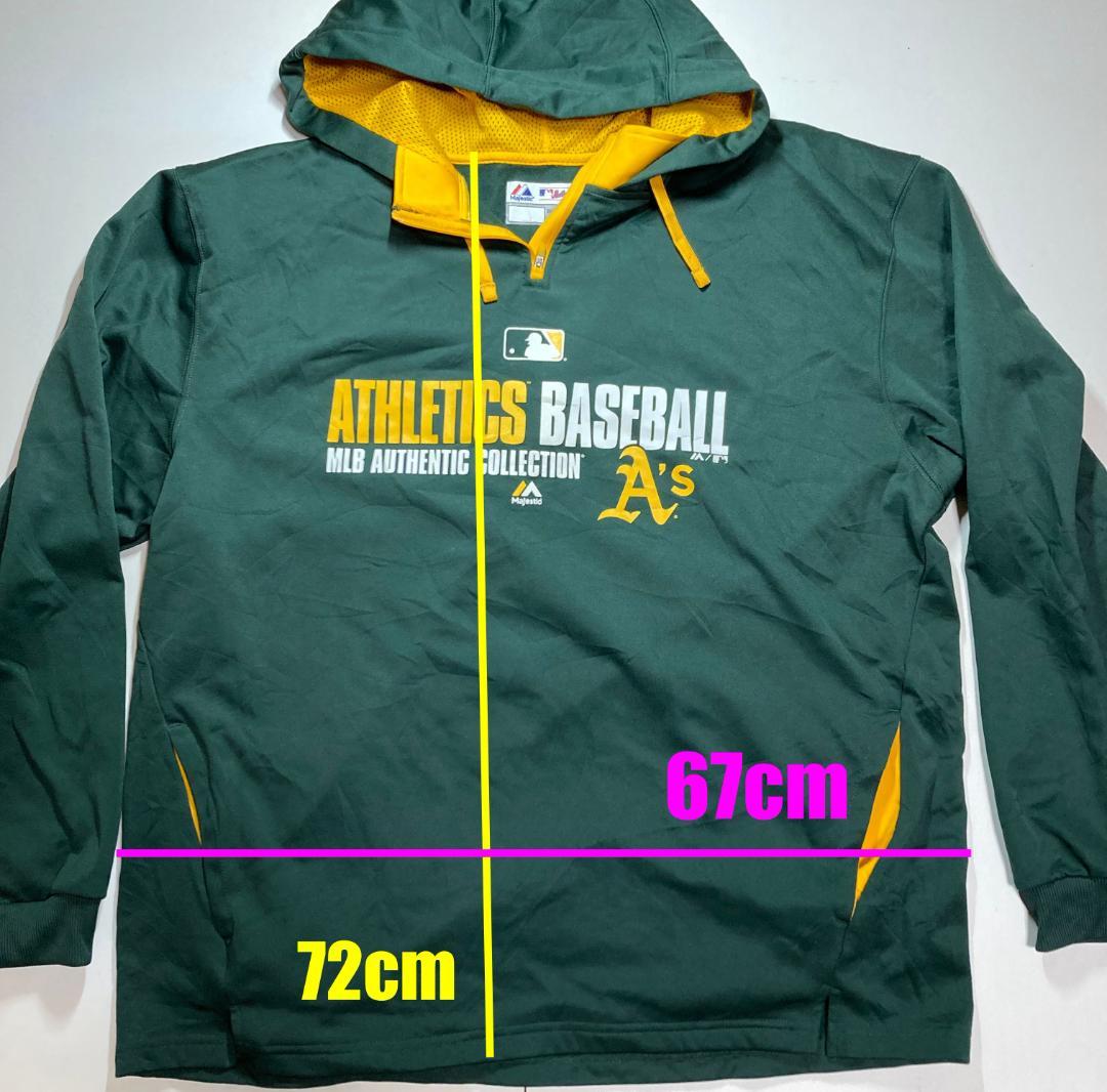 アスレチックス MLB　パーカー　2XL　Majestic　野球　メジャーリーグ