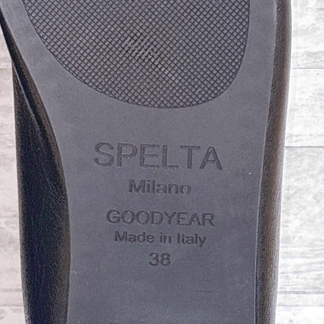 未使用級✨SPELTA スペルタ OLGA バレエシューズ 黒 38 24.5