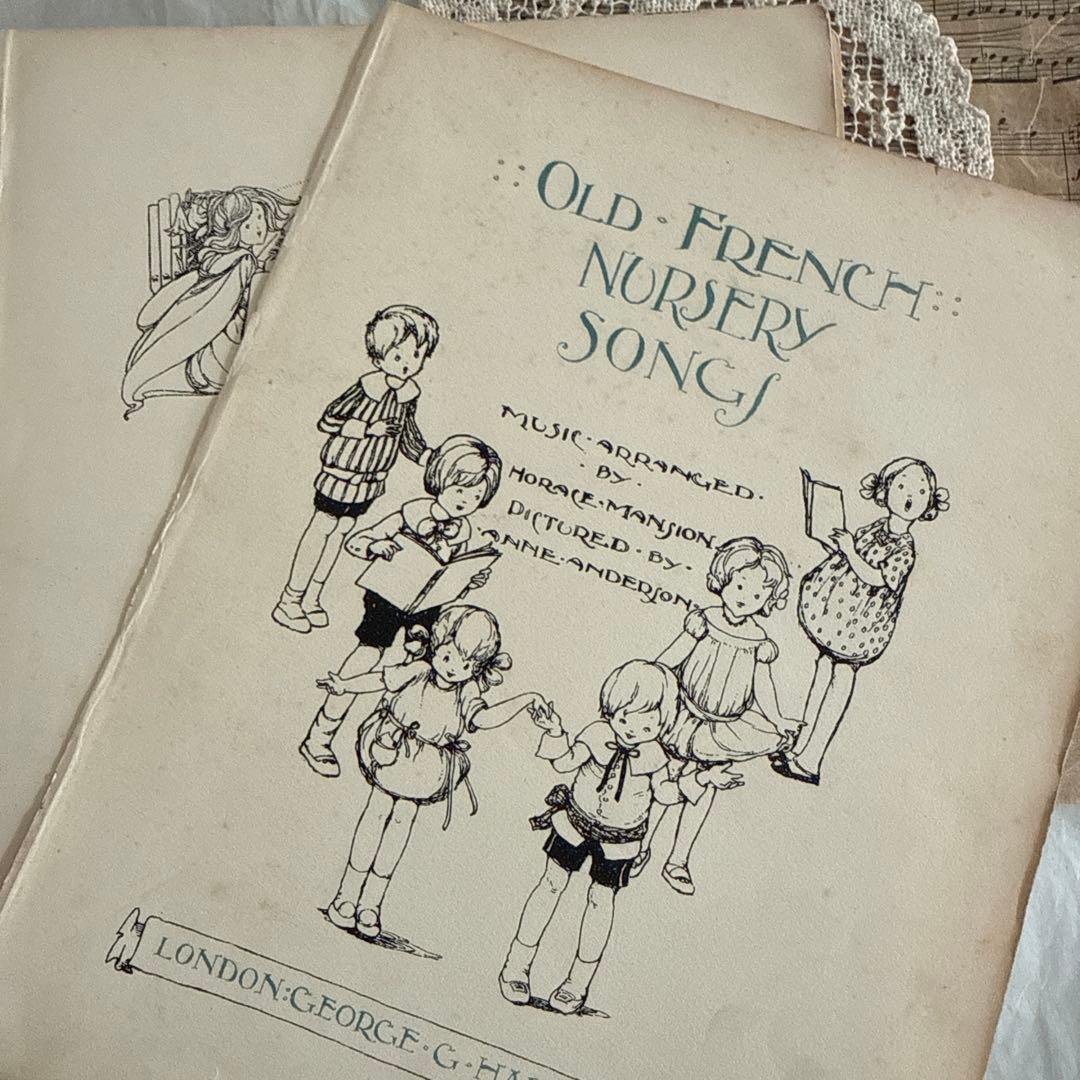 稀少フランス楽譜絵本アンティーク洋書イギリス古書ジャンクジャーナル児童書