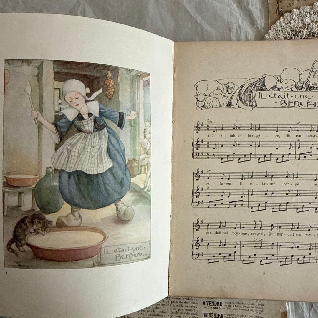 稀少フランス楽譜絵本アンティーク洋書イギリス古書ジャンクジャーナル児童書