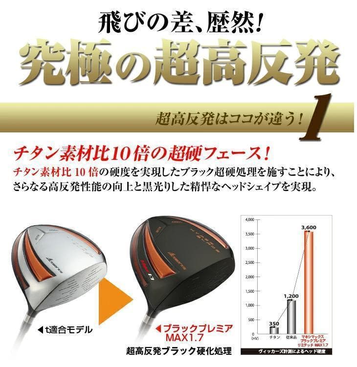 【新品】超高反発ハイパーブレードガンマブラックプレミアMax1.7 USTマミヤ