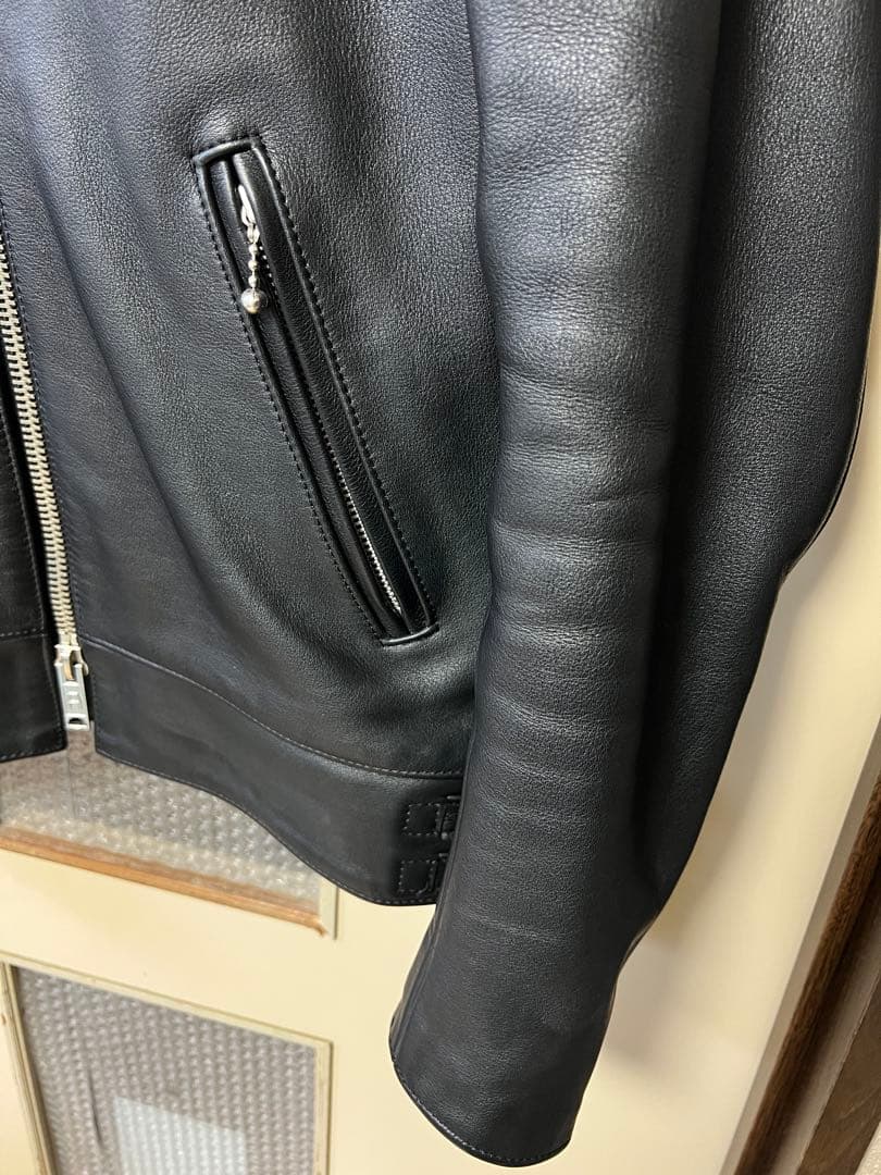 666 レザージャケット 34 マンダリンカラー　LJM-21TF
