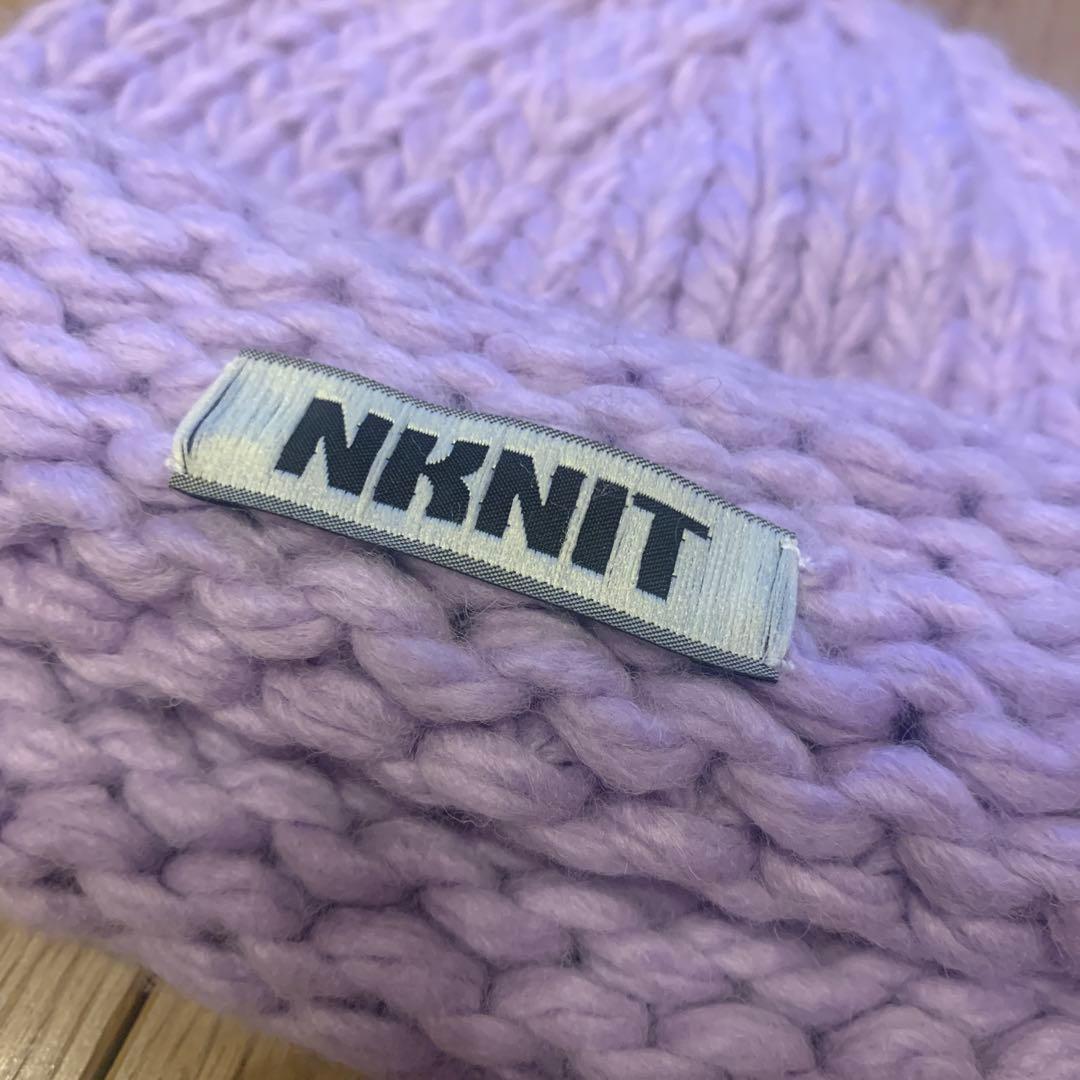NKNIT roll knit cap（purple）