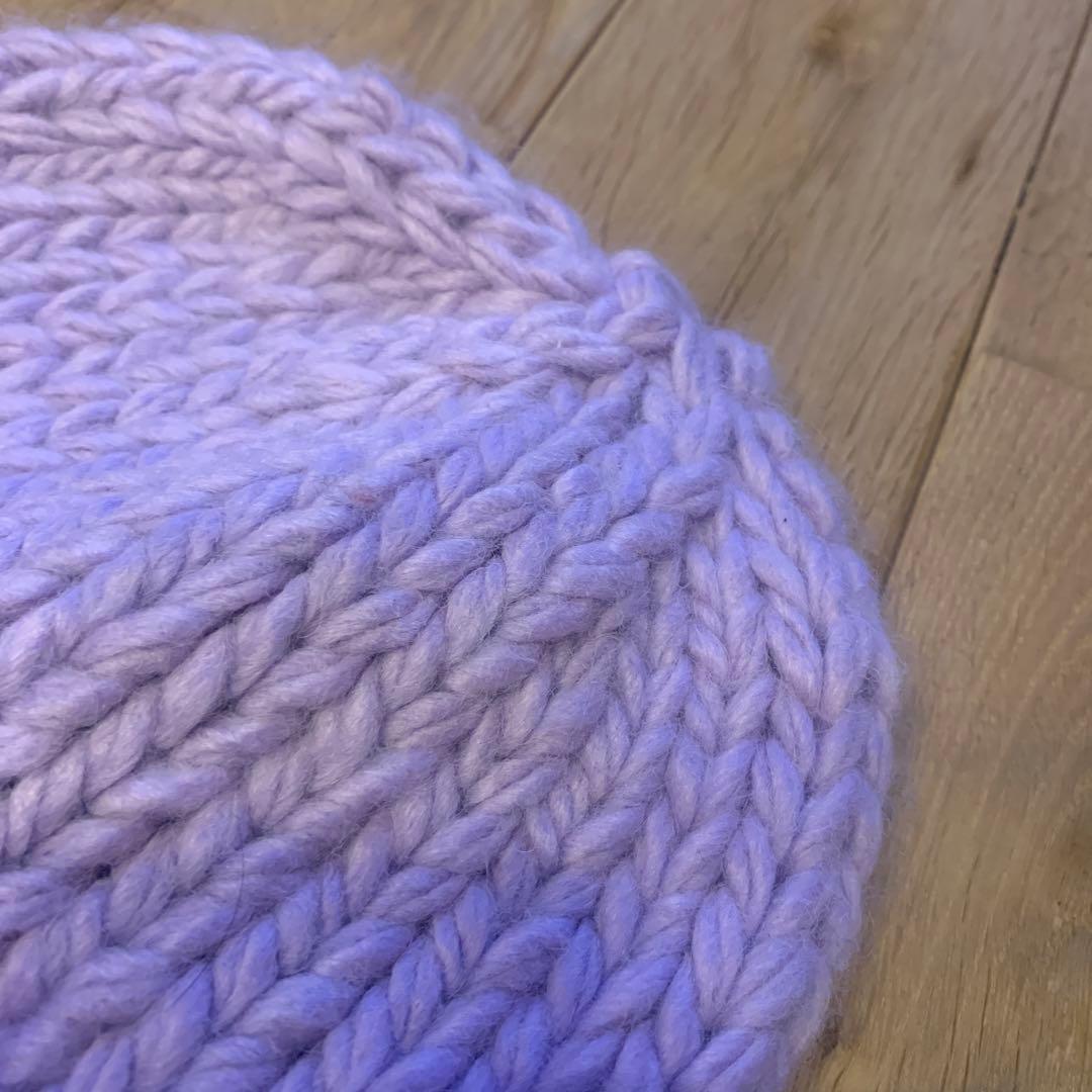 NKNIT roll knit cap（purple）