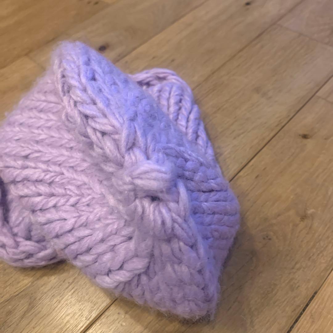 NKNIT roll knit cap（purple）
