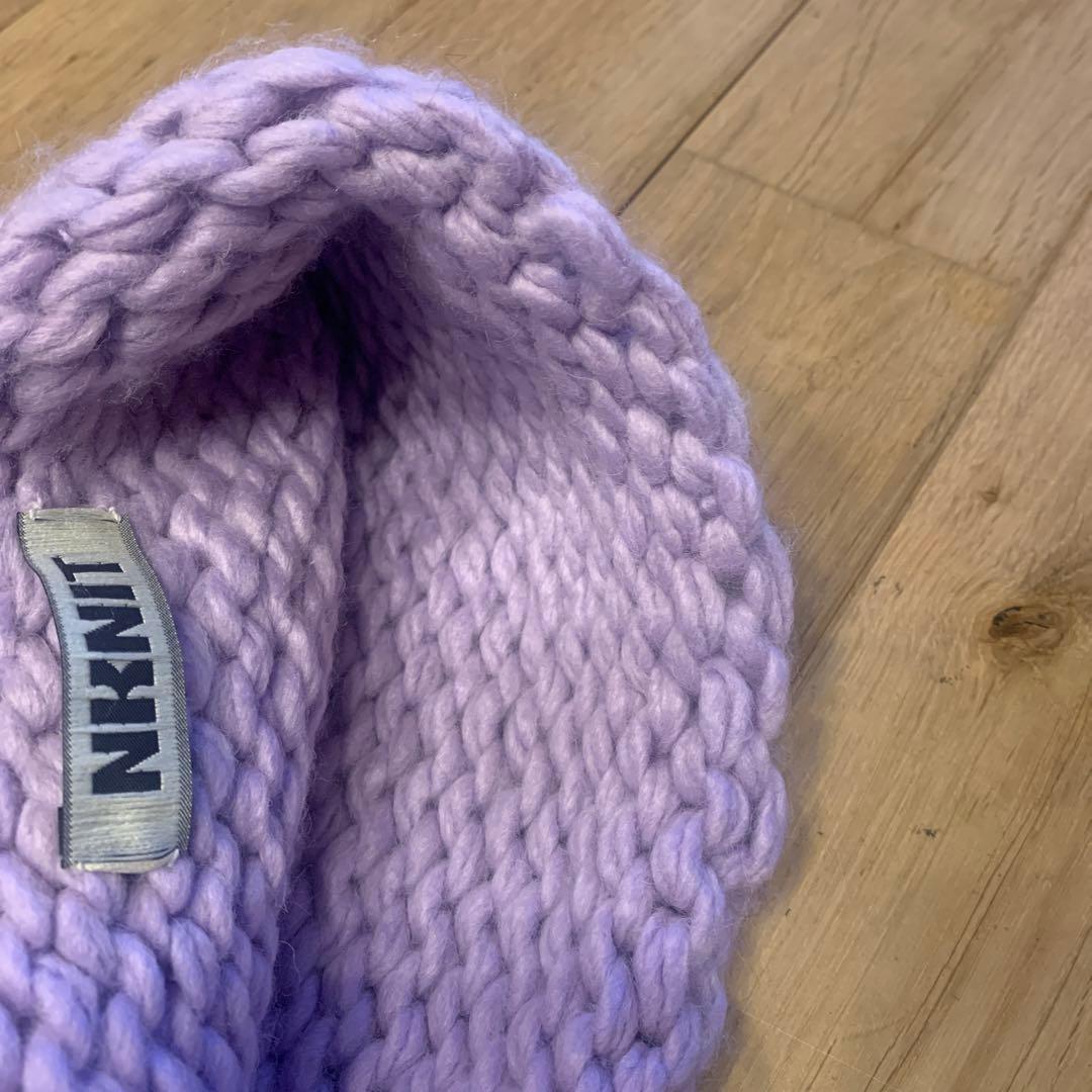NKNIT roll knit cap（purple）