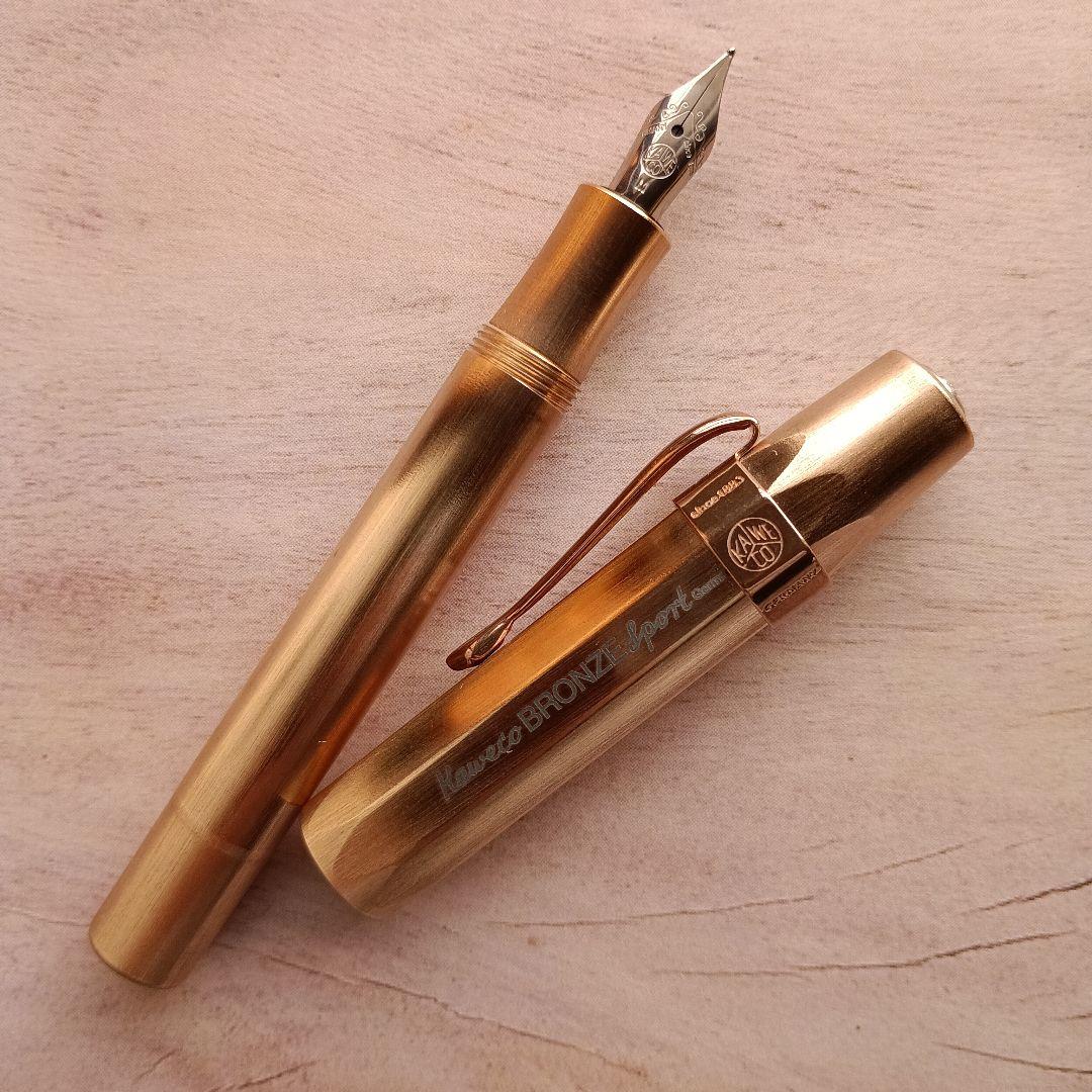 カヴェコ KAWECO ブロンズスポーツ万年筆 Mペン先 クリップ付き