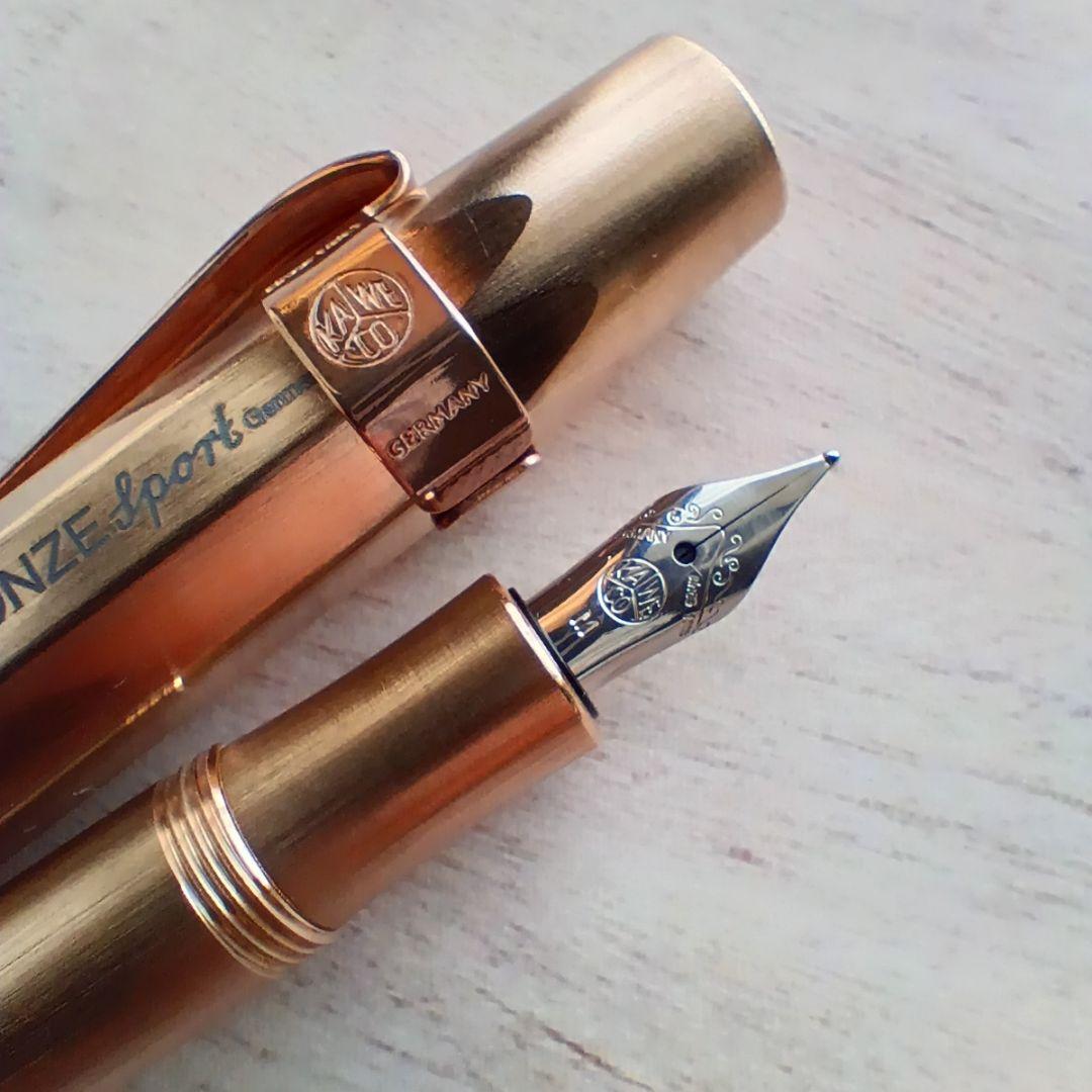 カヴェコ KAWECO ブロンズスポーツ万年筆 Mペン先 クリップ付き