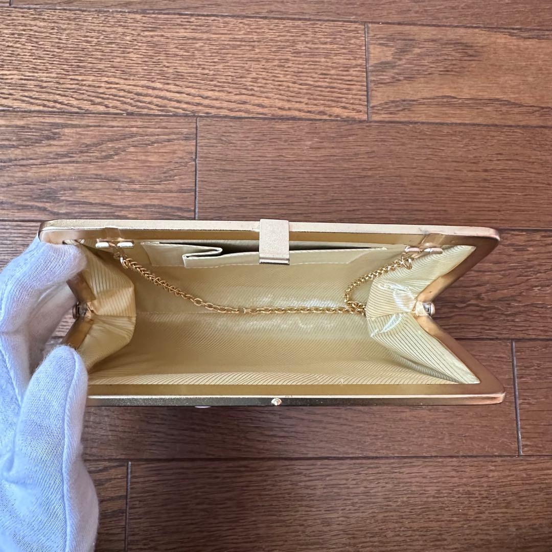 金色の和風バッグと草履セット　着物　和装　礼装
