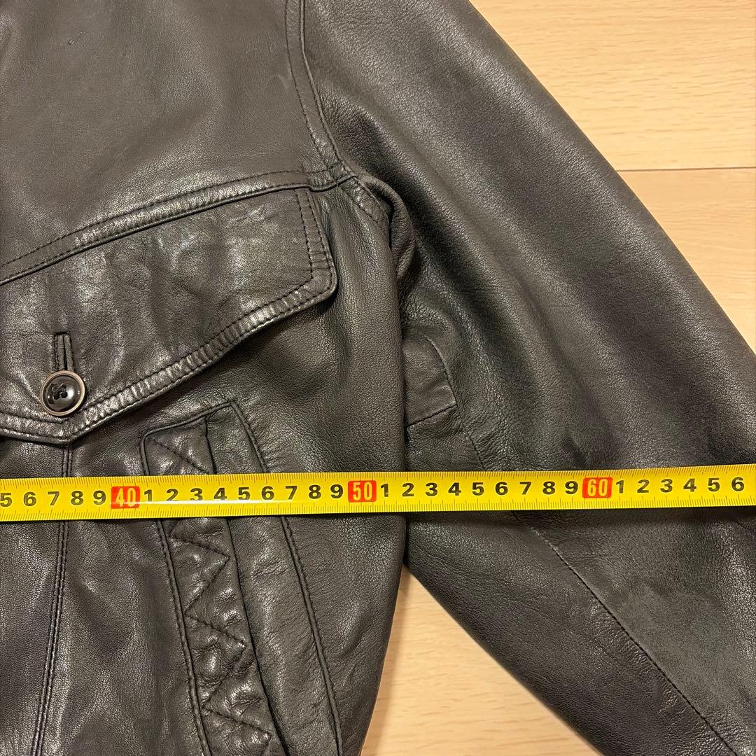 90s 80s 古着　レザージャケット　ライダース　羊革