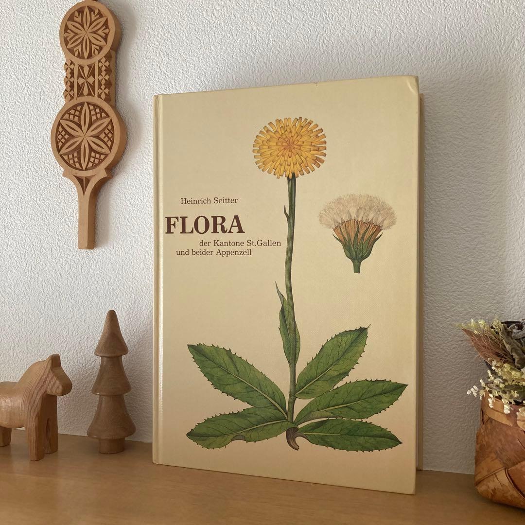L958洋書古書　古い植物解剖図多数掲載1980年代発行ドイツの分厚い植物図鑑