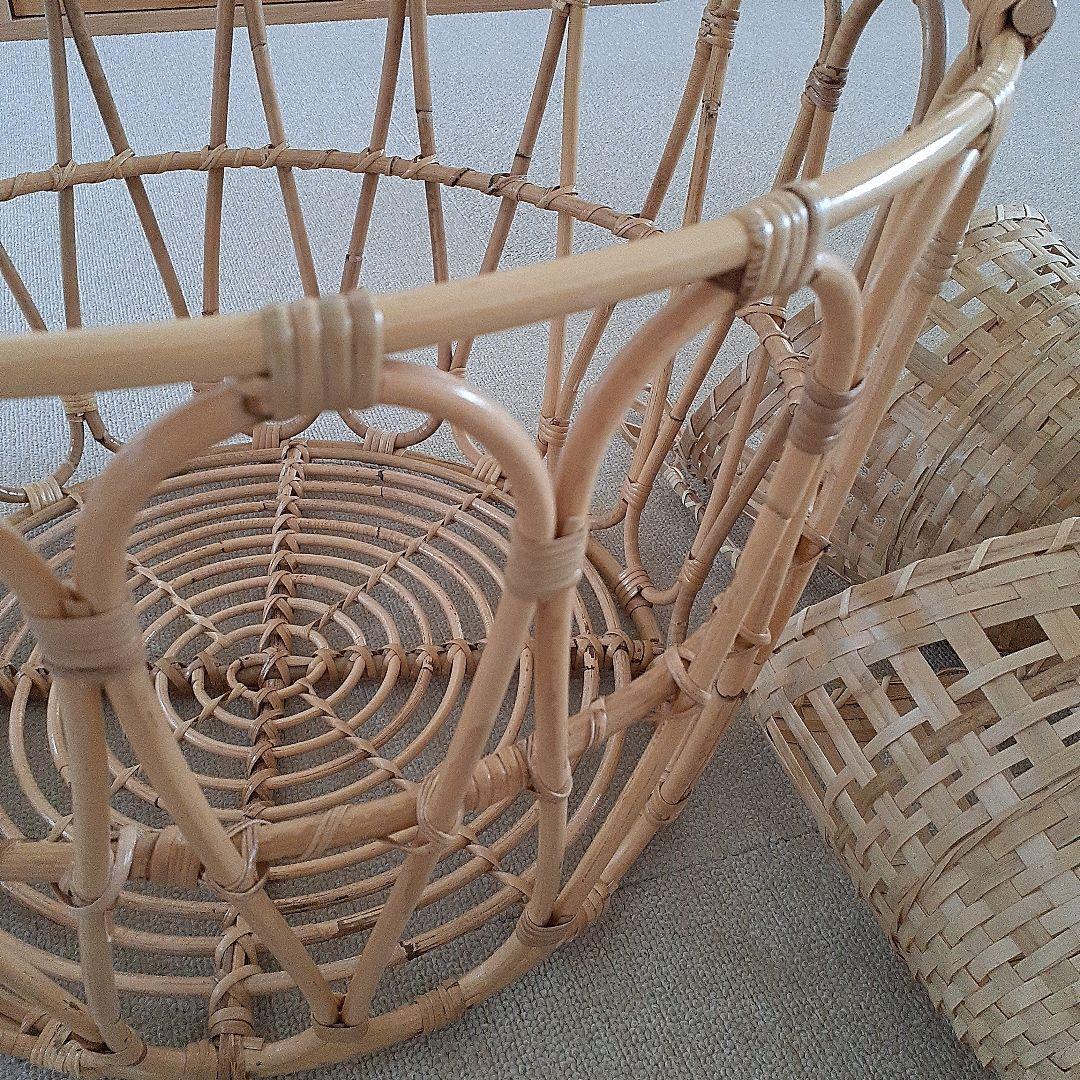【IKEA 】イケアラタンバスケット セット　おまけ付き