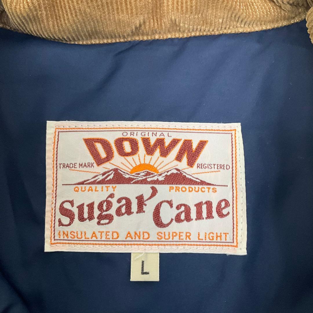 SUGAR CANE シュガーケーン 牛革 レザーヨーク・ダウンベスト　デニム