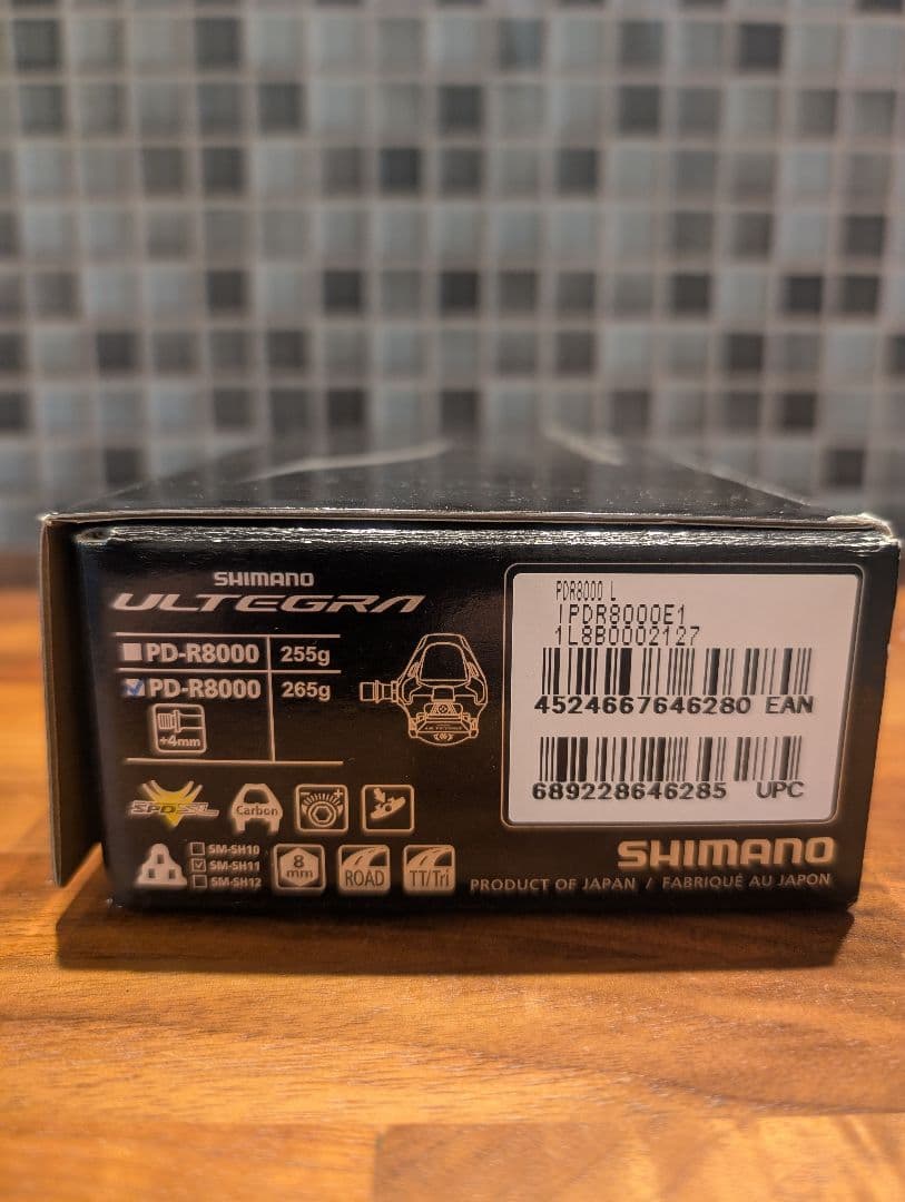SHIMANO　SPD-SLペダル PD-R8000 ＋4mm軸長モデル265g