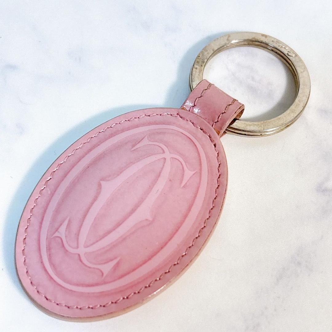 Cartier ディアボロ ドゥ ボールペン キーホルダー ベビーピンク