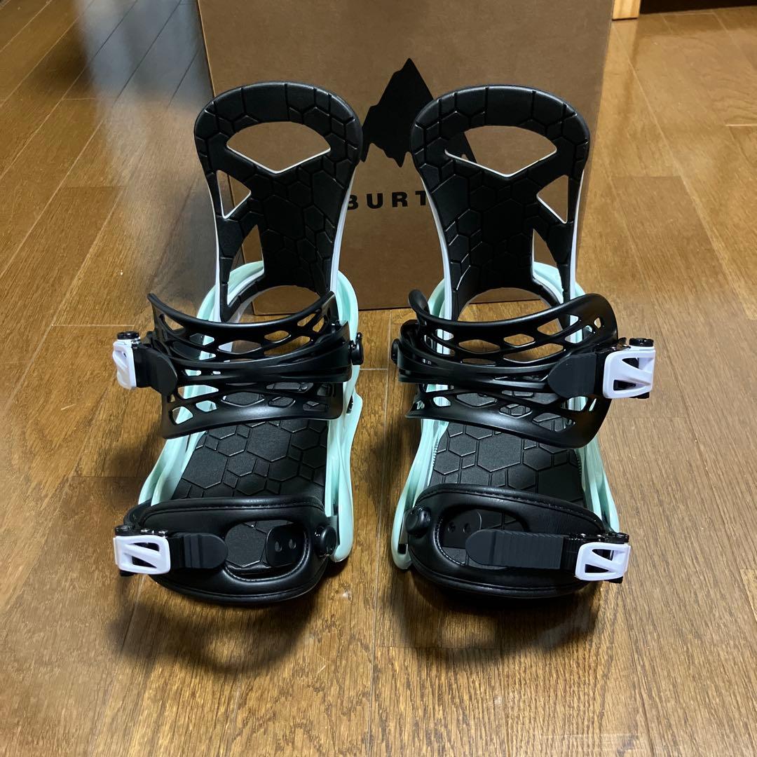 新品　Burton スノーボードバインディング ホワイト/ブラック/ミント