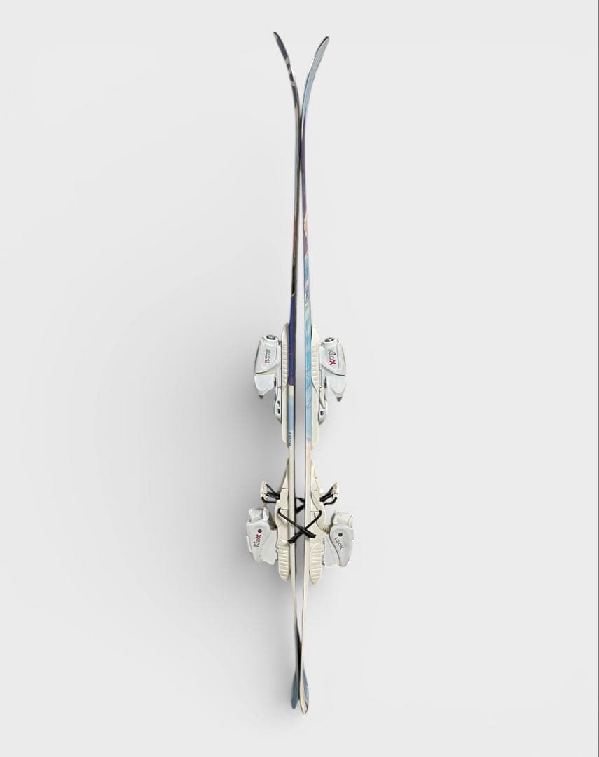 （美品）ROSSIGNOL アナ雪 スキー板122cm／ビンディング／ストック